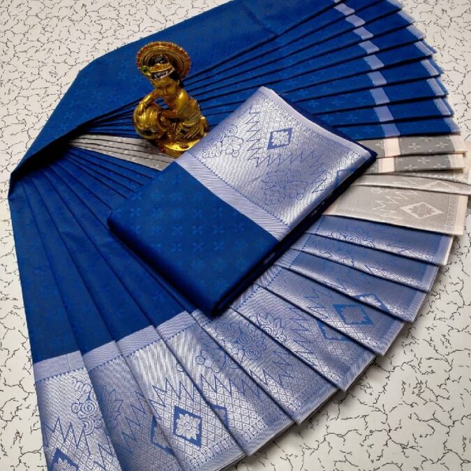 3D Embossed Soft Silk Saree