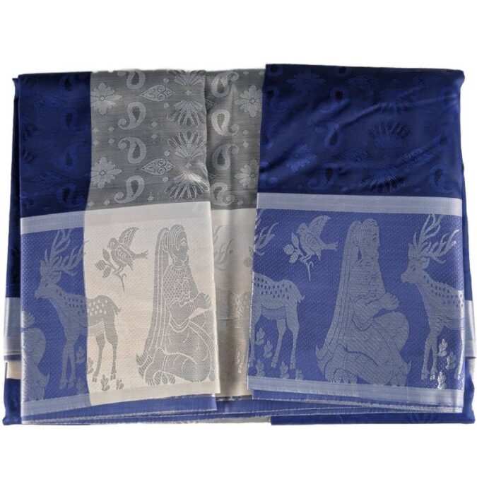 Soft Silk Saree - Blue Color_1